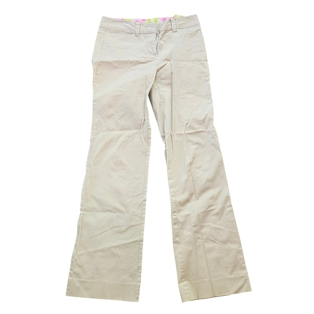 Lilly Pulitzer Palm Embroidered Cropped Trouser Pant‎ Size 2
